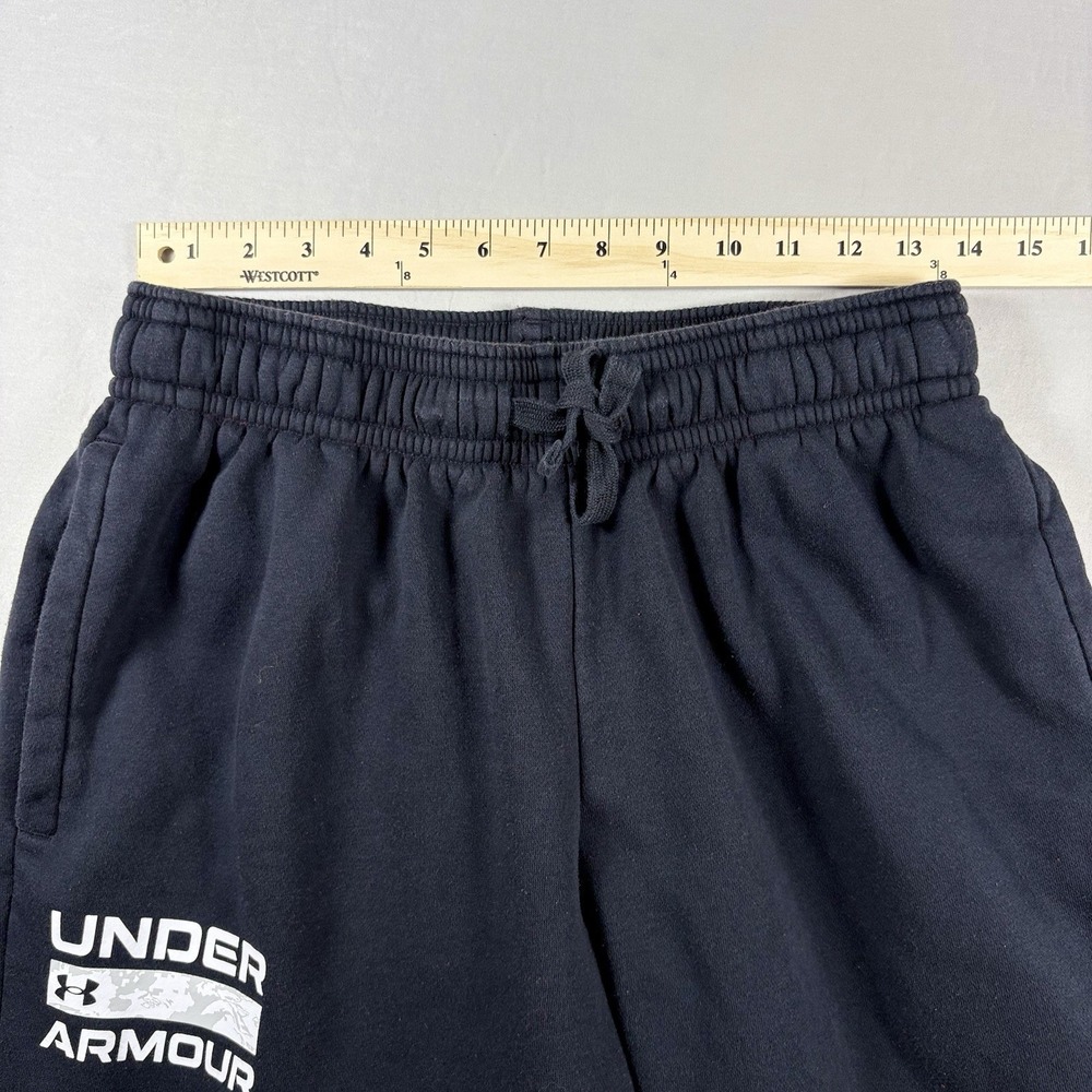Under Armour Fleece Jogger Sweatpants Mens M Black Graphic Logo Athletic Pants - Picture 11 of 14